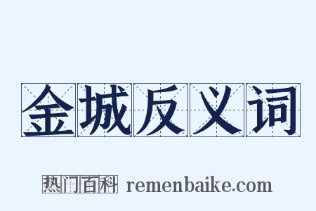 金城反义词是什么意思的图片